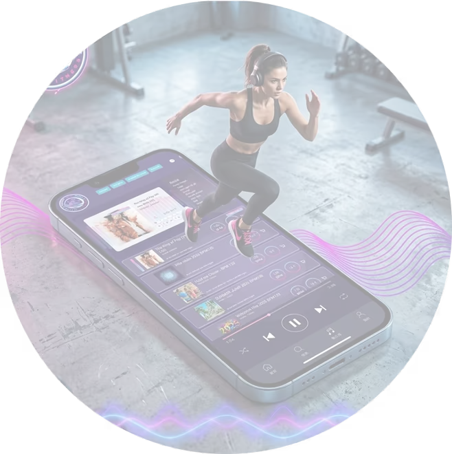 Mise en avant de l'application en fondu